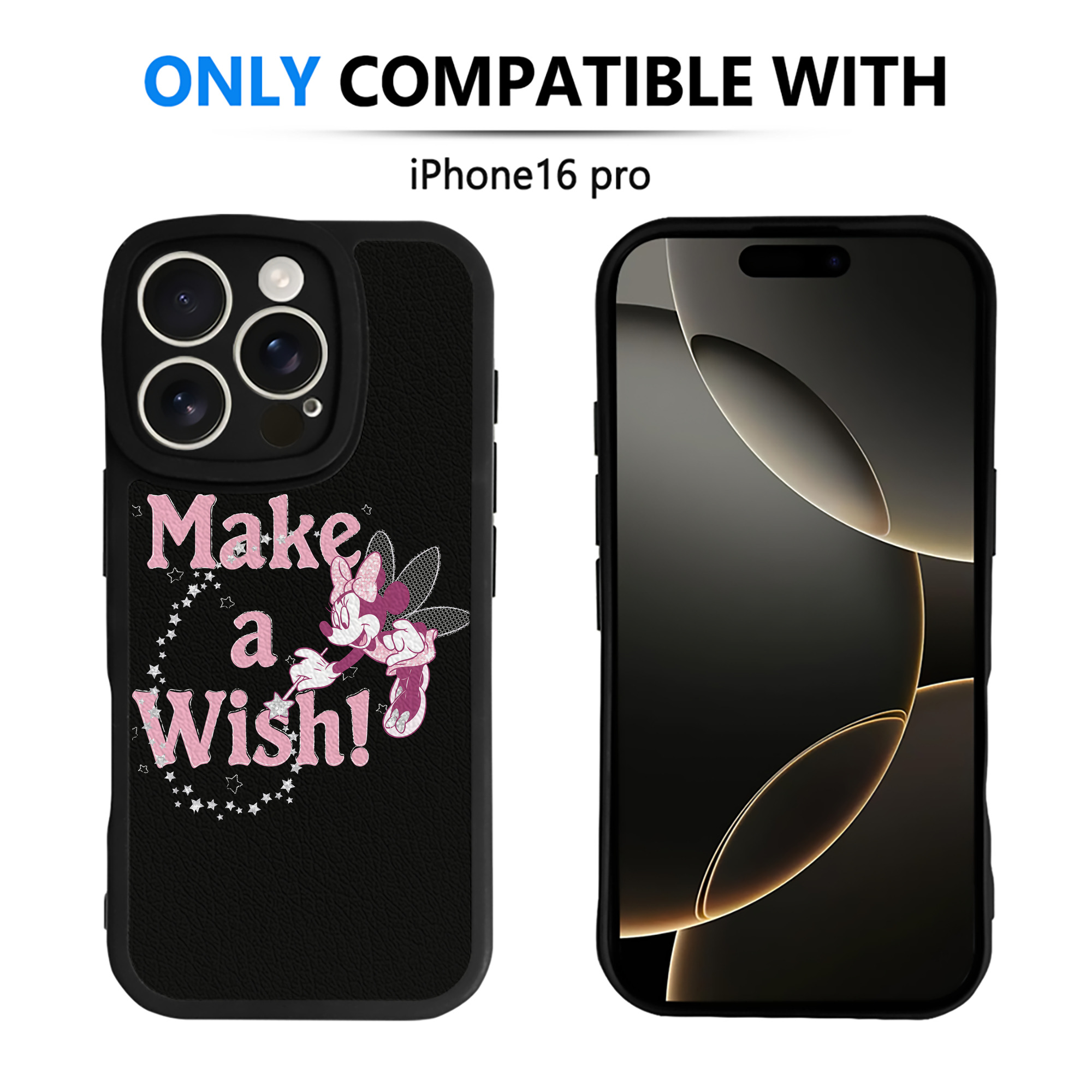 （画像用） ミッキーマウス Mickey Mouse 【iPhone 16シリーズ対応】シリコンスマホケース（レザー調） 材質：シリコン